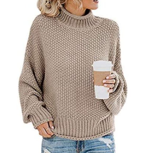 Sweaters - NWT Thick Cable Knit Mock Neck Sweater Size Medium